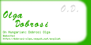 olga dobrosi business card